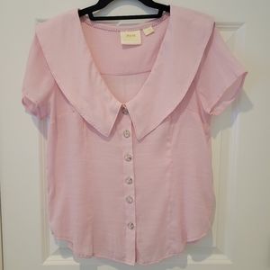 Maeve Button Front Collar Blouse